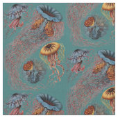 Ernst Haeckels Discomedusae Stoff (Nahaufnahme)