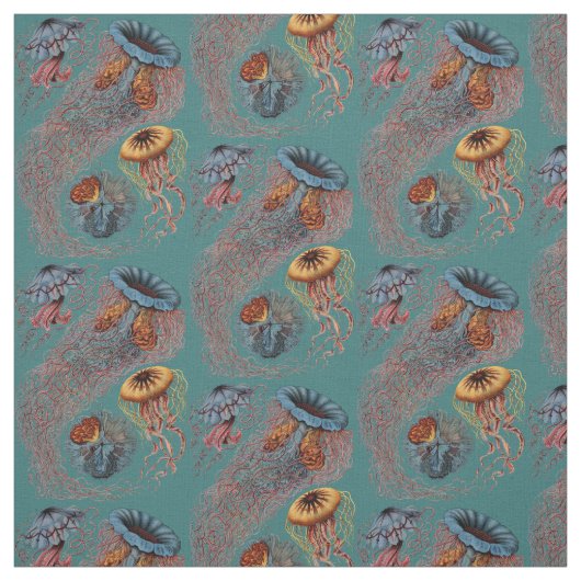 Ernst Haeckels Discomedusae Stoff (Muster)