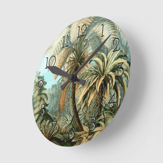 Ernst Haeckel's Filicinae (Tree Ferns) Runduhr Runde Wanduhr (Winkel)