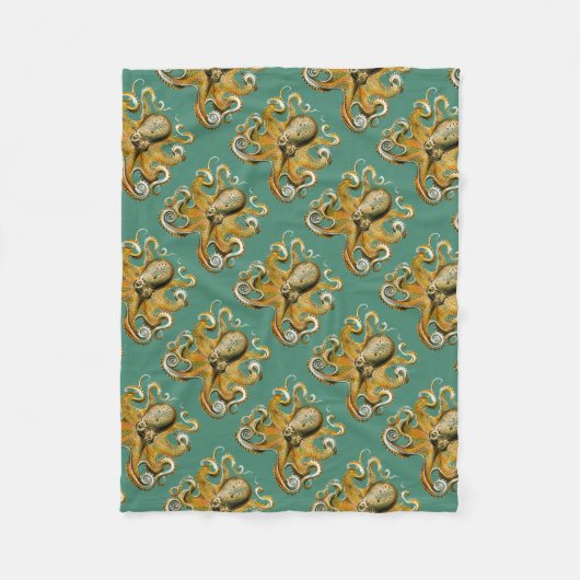 Ernst Haeckels Krake Fleecedecke (Vorderseite)