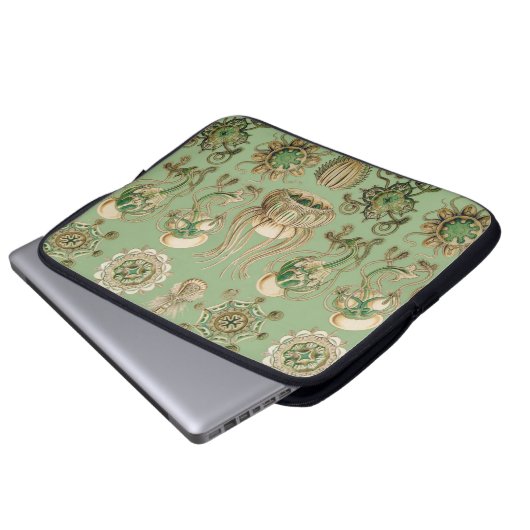 Ernst Haeckels Narcomedusae Laptopschutzhülle (Vorne Knopf)
