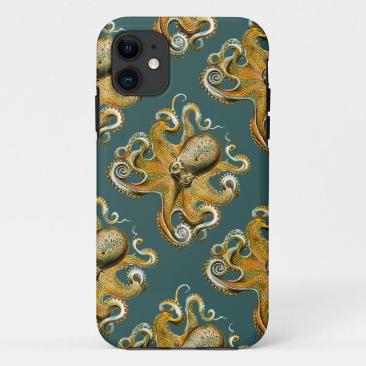 Ernst Haeckels Oktopus Case-Mate iPhone Hülle (Rückseite)