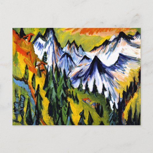 Ernst Kirchner - Berggipfel Postkarte (Vorderseite)