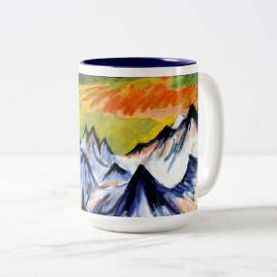 Ernst Kirchner - Berggipfel, Zweifarbige Tasse