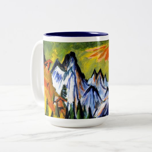 Ernst Kirchner - Berggipfel, Zweifarbige Tasse (Vorderseite Links)