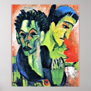 Ernst Kirchner - Doppel-Selbstporträt Poster