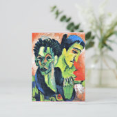 Ernst Kirchner - Doppeltes Selbstportrait Postkarte (Stehend Vorderseite)