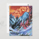 Ernst Kirchner - Winterlandschaft im Mondlicht Postkarte (Vorne/Hinten)