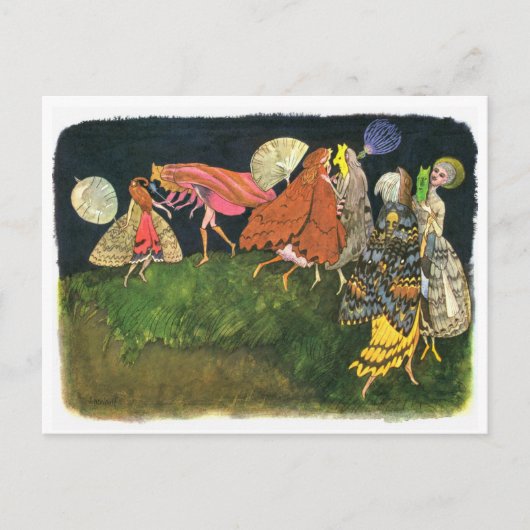 Ernst Kreidolf Dives Blume Fairies Postkarte (Vorderseite)