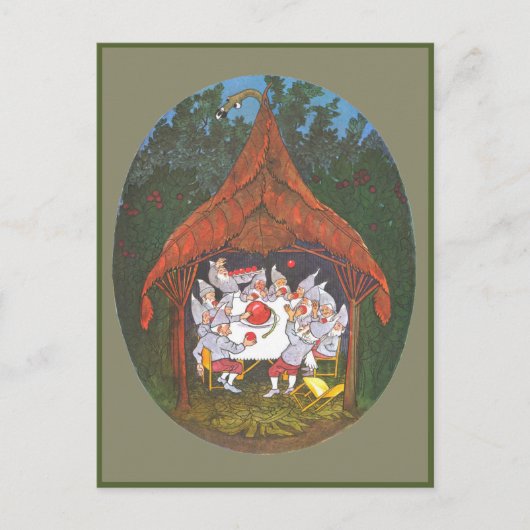 Ernst Kreidolf Vintag die Wiesenzwerge Postkarte (Vorderseite)