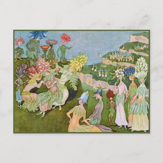 Ernst Kreidolf Vintage Alp Blume Fairy Tale Postkarte (Vorderseite)