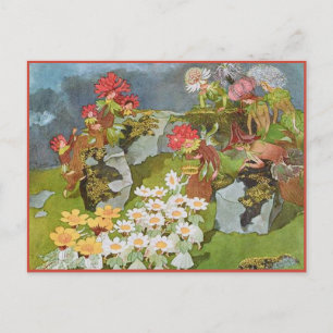 Ernst Kreidolf Vintage Alpine Flower Märchen Postkarte