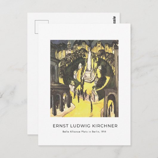 Ernst L. Kirchner - Belle Alliance Platz in Berlin Postkarte (Vorne/Hinten)