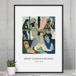 Ernst L. Kirchner, Café - Colorful Modern Art Poster