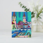 Ernst L. Kirchner - Colorful Citycape Modern Art Postkarte (Stehend Vorderseite)