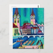 Ernst L. Kirchner - Colorful Citycape Modern Art Postkarte (Vorne/Hinten)