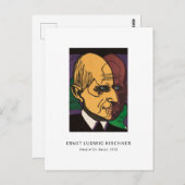 Ernst L. Kirchner - Farbenfrohe Portrait Moderne K Postkarte (Vorne/Hinten)