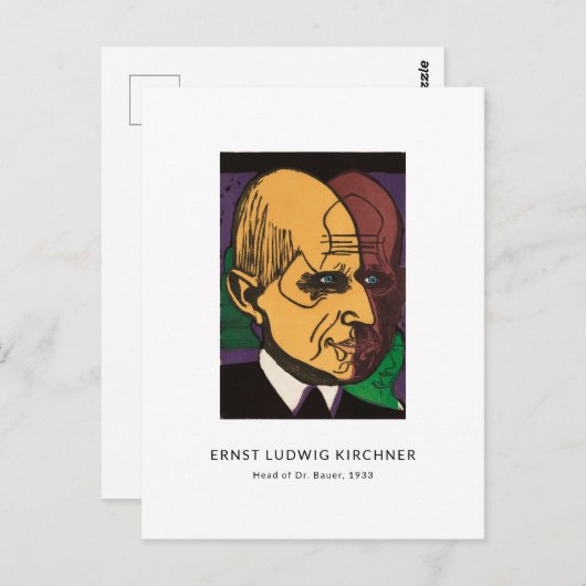 Ernst L. Kirchner - Farbenfrohe Portrait Moderne K Postkarte (Vorne/Hinten)