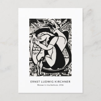 Ernst L. Kirchner - Schwarz und Weiß Moderne Kunst Postkarte