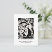 Ernst L. Kirchner - Schwarz und Weiß Moderne Kunst Postkarte (Stehend Vorderseite)