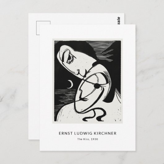 Ernst L. Kirchner - Stilvolle Black&White Moderne  Postkarte (Vorne/Hinten)