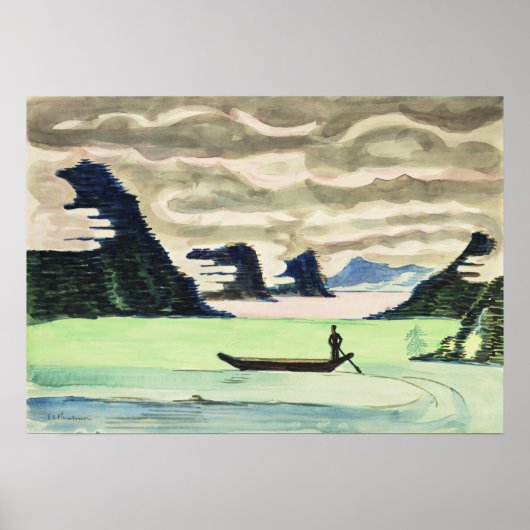 Ernst Ludwig Kirch Bergsee-Zauber im Val Piora Poster (Vorne)