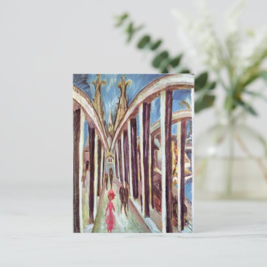 Ernst Ludwig Kirchner - Die Rheinbrücke Postkarte (Stehend Vorderseite)