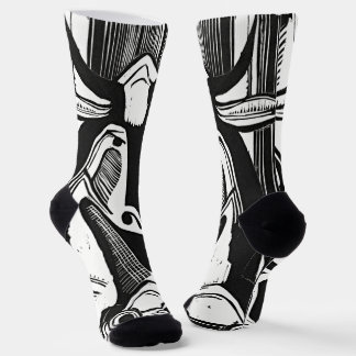 Ernst Ludwig Kirchner Kuh Holzschnitt - Kunst Sock Socken