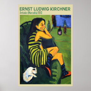 Ernst Ludwig Kirchner Marzella Kunstposter Frau Poster