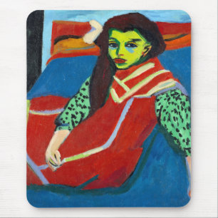Ernst Ludwig Kirchner Seated Girl Fränzi Fehrmann Mousepad