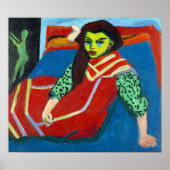 Ernst Ludwig Kirchner Seated Girl Fränzi Fehrmann Poster (Vorne)