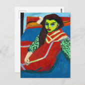 Ernst Ludwig Kirchner Seated Girl Fränzi Fehrmann Postkarte (Vorne/Hinten)