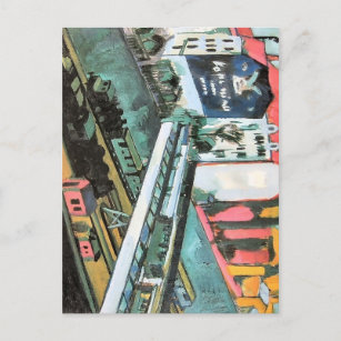 Ernst Ludwig Kirchner - Straßenbahn und Bahn Postkarte