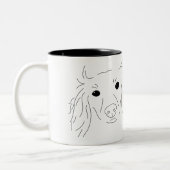 Ernste Dackel-Tasse Zweifarbige Tasse (Links)