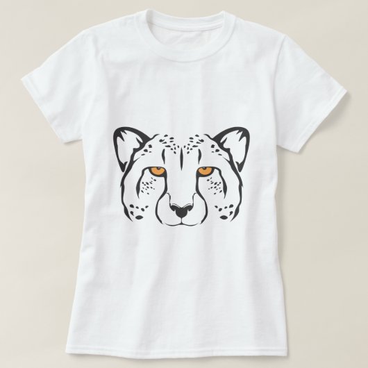 Ernste Gepard-Katze T-Shirt (Design vorne)