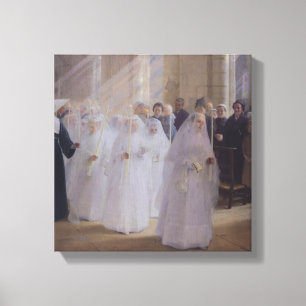 Ernste Kommunion Leinwanddruck