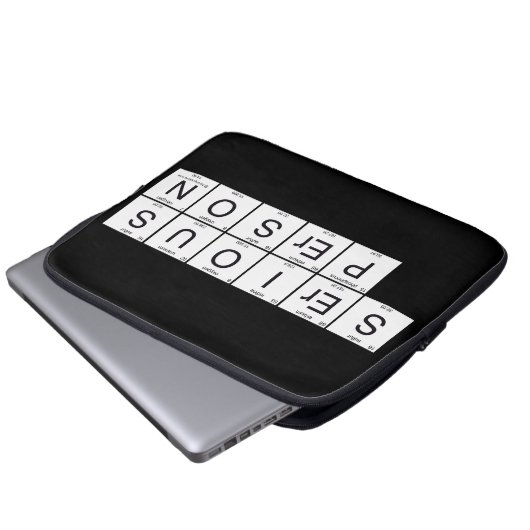 Ernste Person Laptopschutzhülle (Vorne Knopf)