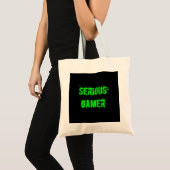 Ernster Gamer - Grün Tragetasche (Vorderseite (Produkt))