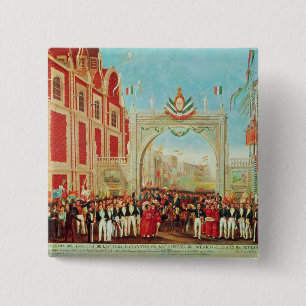 Ernster und friedlicher Eintritt der Armee Button