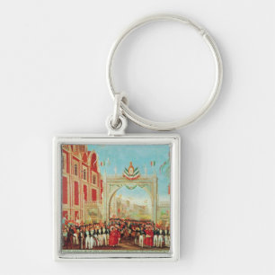 Ernster und friedlicher Eintritt der Armee Schlüsselanhänger