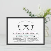 Ernstes lokales Geschäfts-gesellschaftliches Einladung (Stehend Vorderseite)