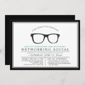 Ernstes lokales Geschäfts-gesellschaftliches Einladung (Vorne/Hinten)