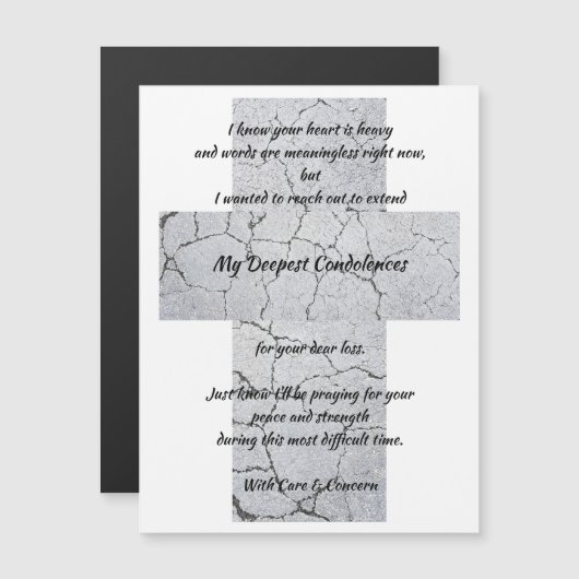 Ernstes Mitgefühl Magnetkarte (Vorne/Hinten)