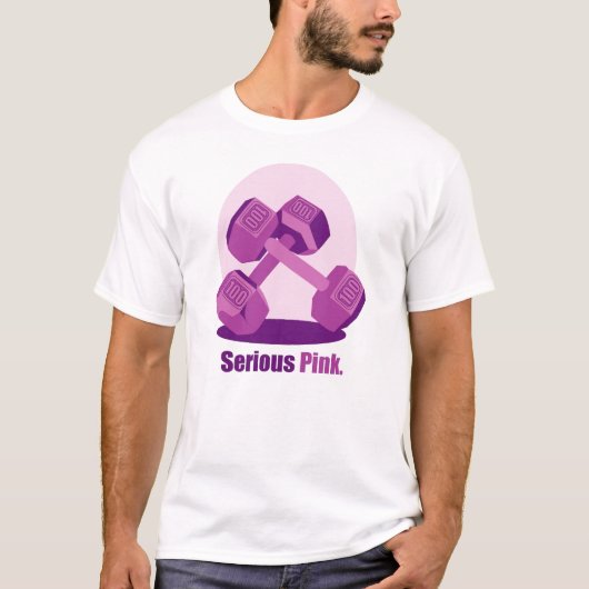 Ernstes Rosa mit Slogan T-Shirt (Vorderseite)
