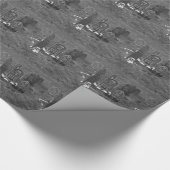 Ernstes Yard Halloweens mit Grabsteinen Geschenkpapier (Ecke)