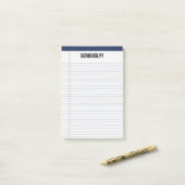 "Ernsthaft?" Gezeichneter weißer Kanzleibogenblock Post-it Klebezettel (Auf Schreibtisch)