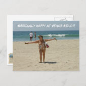 Ernsthaft glücklich Venice Beach Postcard! Postkarte (Vorne/Hinten)