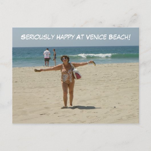 Ernsthaft glücklich Venice Beach Postcard! Postkarte (Vorderseite)