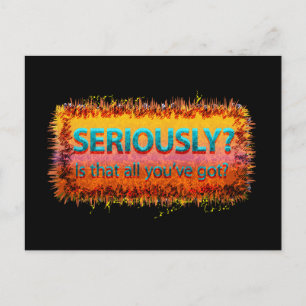 Ernsthaft ist, dass alle schwarz postkarte