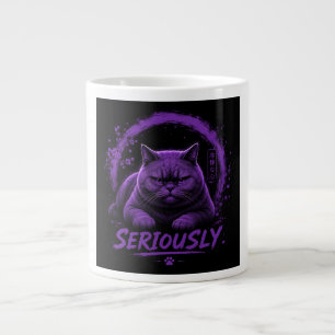 Ernsthaft Katze Jumbo-Tasse